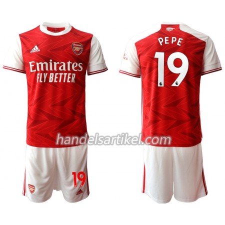 Arsenal Nicolas Pepe 19 Kinder Heim Trikotsatz 2020/21 Kurzarm (+ Kurze Hosen)